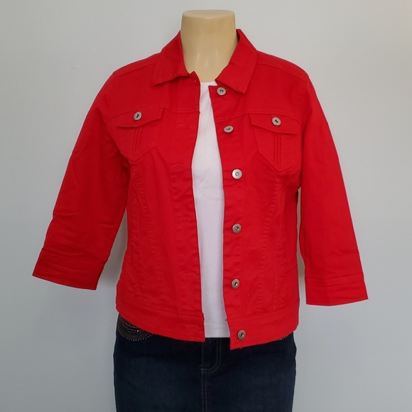 Dress Barn Red Blazer Jacket 